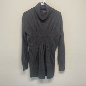 Sujic Couture Womens Long Sleeve  sweater Dress Gray Large